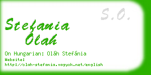 stefania olah business card
