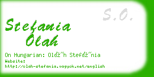 stefania olah business card